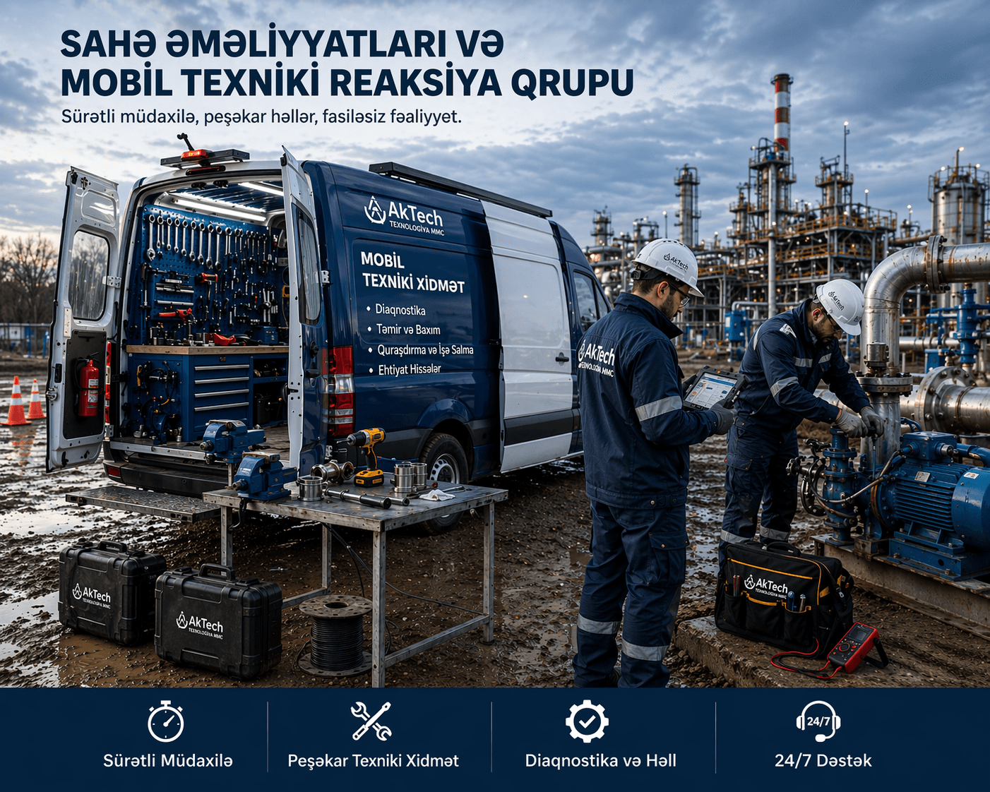 Sahə əməliyyatları və mobil texniki müdaxilə qrupu