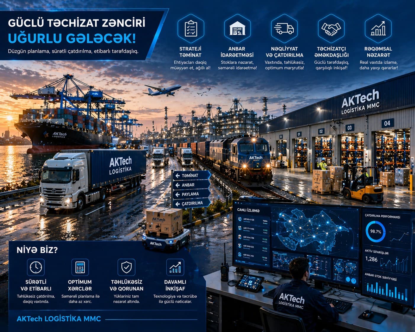 Sənaye zavodu və texniki proseslərin vizual təqdimatı